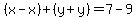 %28x-x%29%2B%28y%2By%29=7-9