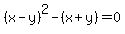 %28x-y%29%5E2-%28x%2By%29=0