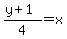 %28y%2B1%29%2F4=x