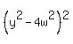 (y^2-4w^2)^2