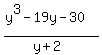 %28y%5E3+-+19y+-+30%29%2F%28y%2B2%29