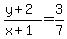 %28y+%2B+2%29+%2F+%28x+%2B+1%29+=+3%2F7