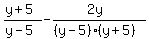 %28y+%2B+5%29%2F+%28y+-+5%29+-+%282y%29%2F+%28%28y+-+5%29%2A%28y%2B5%29%29