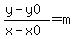 %28y+-+y0%29+%2F+%28x+-+x0%29+=+m