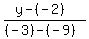%28y-%28-2%29%29%2F%28%28-3%29-%28-9%29%29