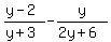 %28y-2%29%2F%28y%2B3%29+-+y%2F%282y%2B6%29
