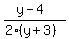 %28y-4%29%2F%282%28y%2B3%29%29