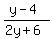 %28y-4%29%2F%282y%2B6%29
