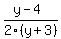 %28y-4%29%2F2%28y%2B3%29