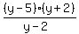 (y-5)(y+2)/(y-2)