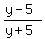 %28y-5%29%2F%28y%2B5%29