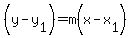 %28y-y%5B1%5D%29=m%28x-x%5B1%5D%29