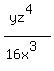 (yz^4)/(16x^3)