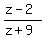 %28z-2%29%2F%28z%2B9%29