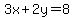 %2B3x+%2B+2y+=+8