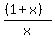 +%28%28+1%2Bx%29+%29+%2F+x