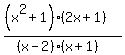 +%28%28x%5E2%2B1%29%282x%2B1%29%29%2F%28%28x-2%29%28x%2B1%29%29