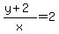 +%28+y+%2B+2+%29+%2F+x+=+2+