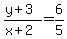 +%28+y+%2B+3+%29+%2F+%28+x+%2B+2+%29+=+6%2F5+