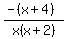 +%28-%28x+%2B+4%29%29%2Fx%28x+%2B+2%29