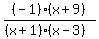 +%28-1%29%28x%2B9%29%2F%28%28x%2B1%29%28x-3%29%29