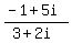+%28-1%2B5i%29%2F%283%2B2i%29