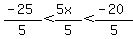 +%28-25%29%2F5%3C%285x%29%2F5%3C%28-20%29%2F5+