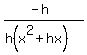+%28-h%29%2F%28h%28x%5E2+%2B+hx%29%29+