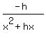 +%28-h%29%2F%28x%5E2+%2B+hx%29+