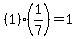 +%281%29%281%2F7%29=1