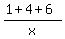 +%281%2B4%2B6%29%2Fx