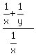 +%281%2Fx+%2B+1%2Fy%29%2F%281%2Fx%29