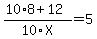 +%2810%2A8+%2B+12%29%2F10X+=5