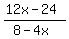 +%2812x-24%29%2F%288-4x%29+