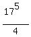 +%2817%5E5%29%2F4+