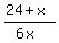 +%2824%2Bx%29%2F%286x%29+