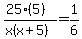 +%2825%285%29%29%2F%28x%28x%2B5%29%29=1%2F6+