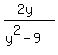 +%282y%29%2F%28y%5E2-9%29+