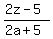 +%282z-5%29%2F%282a%2B5%29+
