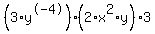 +%283%2Ay%5E-4%29%2A%282%2Ax%5E2%2Ay%29%2A3+