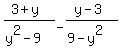 +%283%2By%29%2F%28y%5E2-9%29+-+%28y-3%29%2F%289-y%5E2%29+