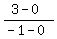 +%283-0%29%2F%28-1-0%29+