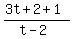 +%283t%2B+2+%2B+1%29%2F%28t-2%29+