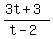 +%283t%2B3%29%2F%28t-2%29