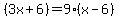 +%283x%2B6%29+=+9%2A%28x-6%29+