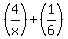 +%284%2Fx%29+%2B+%281%2F6%29+
