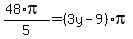 +%2848%2Api%29%2F5+=+%283y-9%29%2Api+
