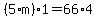 +%285%2Am%29%2A1+=+66%2A4+