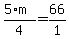 +%285%2Am%29%2F4+=+66%2F1+