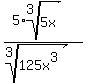 +%285%2Aroot%283%2C5x%29%29%2F+%28root%283%2C+125x%5E3%29%29+